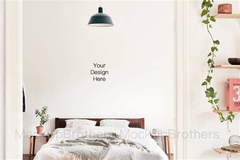 Bedroom wall art mockup interior by Mockup Brothers – MockupBrothers