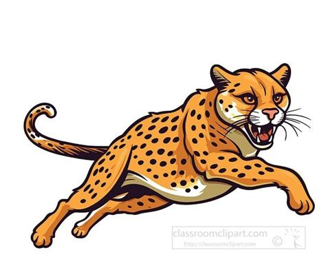 Cheetah Clipart Cheetah Running Clipart 7219 Classroom Clipart | Images ...