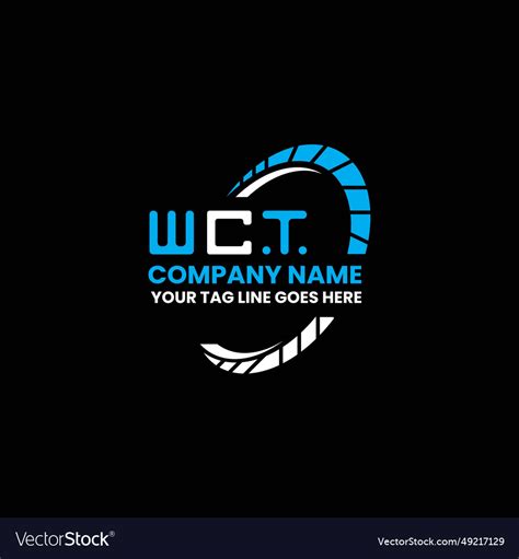 Wct letter logo design simple and modern Vector Image