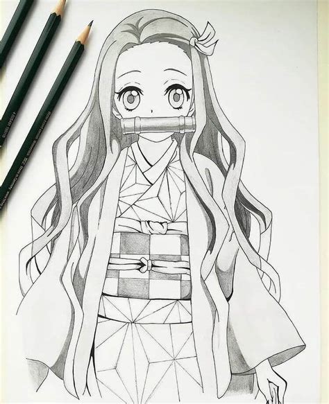 Drawing Nezuko Kamado Demon Slayer Kimetsu No Yaiba Art Drawings ...