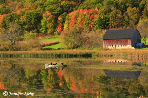 Autumn Reflections on Pond Red Wing MN | Nature, Fall pictures, Red barns