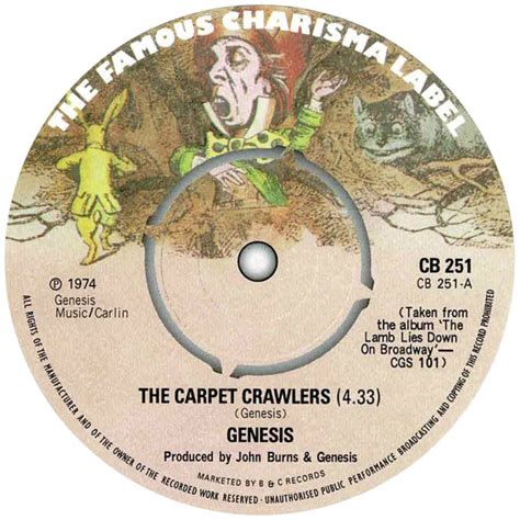 Genesis - The Carpet Crawlers. (label)