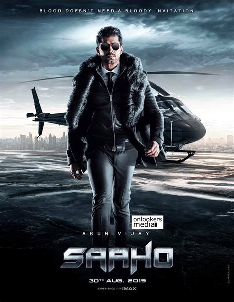 Arun Vijay as Vishwank; Check out his character intro poster from Saaho ...