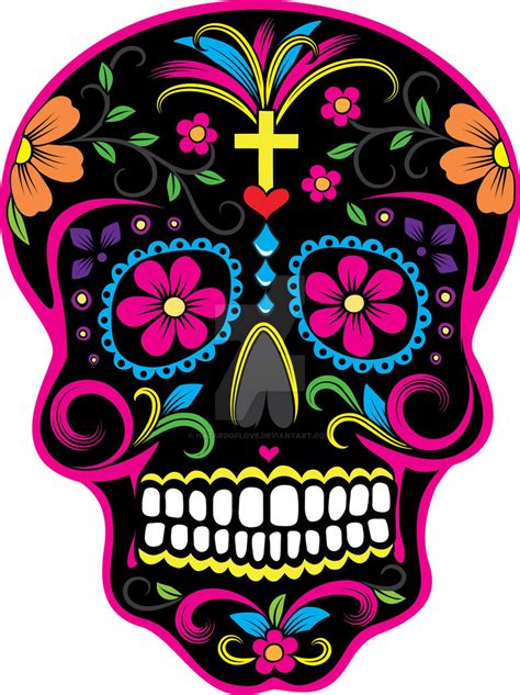 Dia de los Muertos Skull 2 by Hazardoflove on DeviantArt