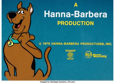 The Scooby-Doo Show Title/Ending Credits Cel Group of 14 (Hanna-Barbera ...