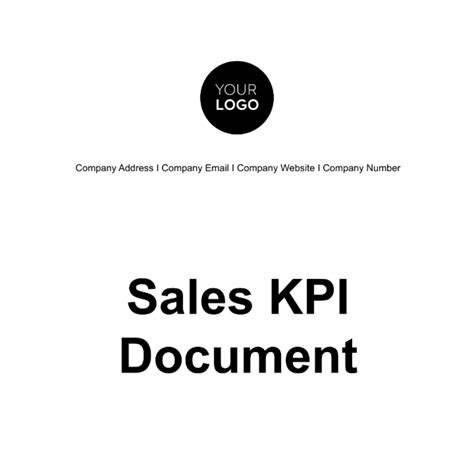 Sales KPI Document Template - Edit Online & Download Example | Template.net