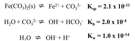 Consider a saturated solution of iron(II) carbonate | Chegg.com