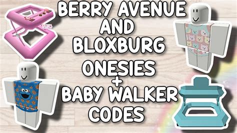 BABY ONESIES & BABY WALKER CODES FOR BERRY AVENUE, BLOXBURG & ALL ...