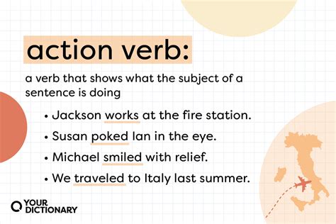 Action Verbs Examples In Sentences