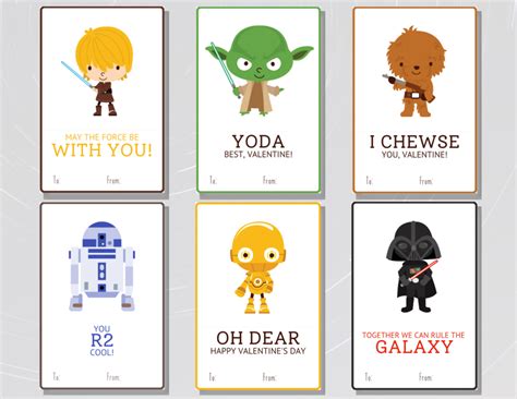 Printable Star Wars Valentine’s for School - Baking You Happier