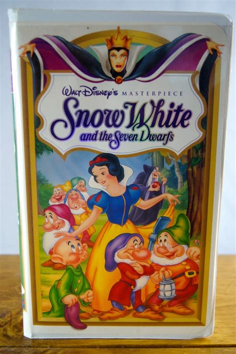 Snow White The Seven Dwarfs Movie Vhs Tape Walt Disney Masterpiece ...