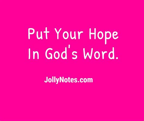 Put Your Hope In God’s Word. – Joyful Living Blog