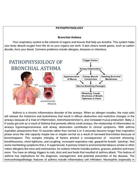 SOLUTION: Pathophysiology of bronchial asthma - Studypool