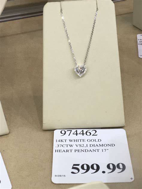 Costco Heart Pendant Diamond, Diamond Necklace, Silver Necklace ...