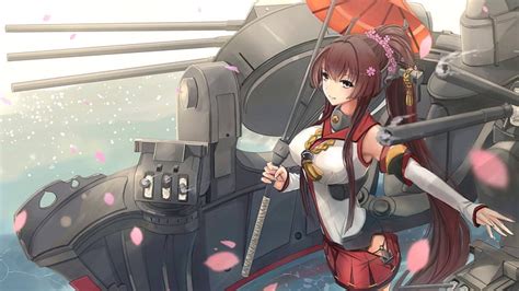 HD wallpaper: anime, anime girls, Yamato (KanColle), Kantai Collection ...