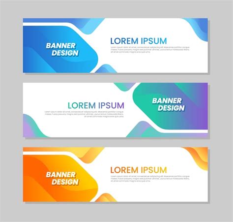 Premium Vector | Gradient banner template design collection