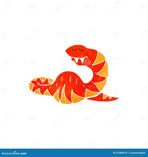 Retro cartoon fat snake stock illustration. Illustration of grunge ...