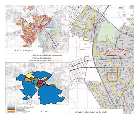 Map of the arterial roads selected for the study. | Download Scientific ...