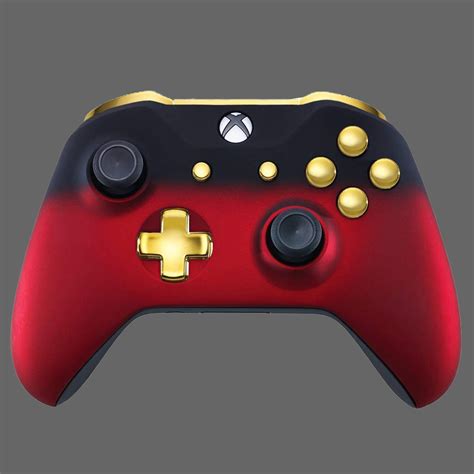 Xbox One Controller // Red Shadow + Gold - Custom Controllers - Touch ...