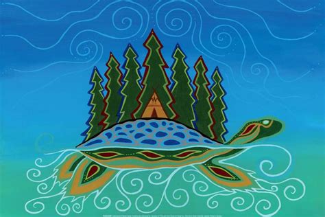 Turtle Island by Patrick Hunter Indigenous Art Print First - Etsy Canada