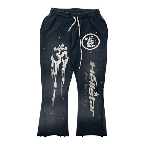 Hellstar Studios Racer Flare Sweatpants Black