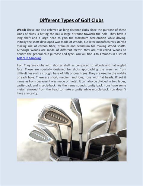 Different Types of Golf Clubs by Golf Lounge Resort - Issuu