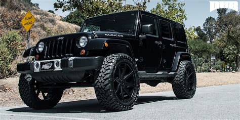 Black on Black with these new DUB Rims on a Jeep Wrangler - WheelHero