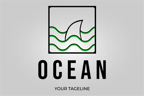 Ocean Logo Design Minimalist Line Art Graphic by hsn42 · Creative Fabrica