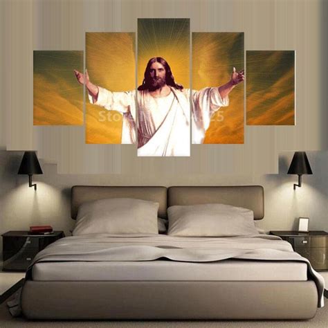 Jesus Christ Christian – Religion 5 Panel Canvas Art Wall Decor ...