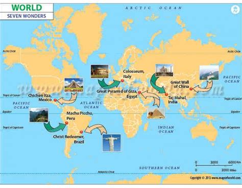 Buy Seven Wonders World Map Online World Seven Wonders, Wonders Of The ...