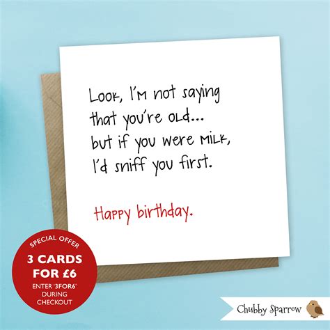 Funny Birthday Card Funny Greetings Card Not Saying - Etsy Australia