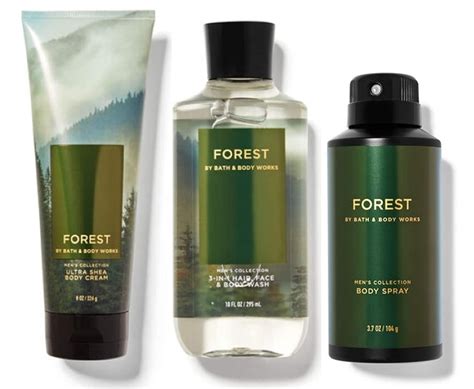 BATH AND BODY WORKS GIFT SET FOREST FOR MEN - Body Spray - Body Wash ...