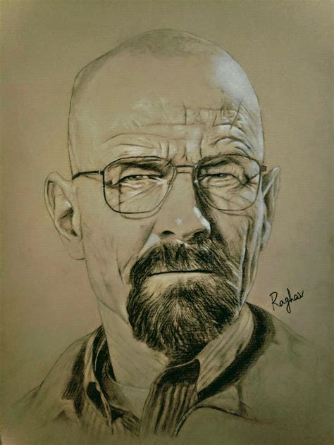 My sketch of Walter White! Pencil on paper. : r/breakingbad