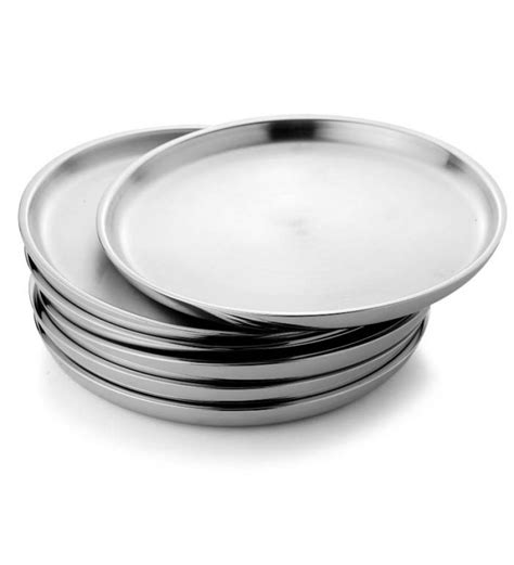 Steelcraft Stainless Steel Double Wall Dinner Plates - 6Pcs by ...