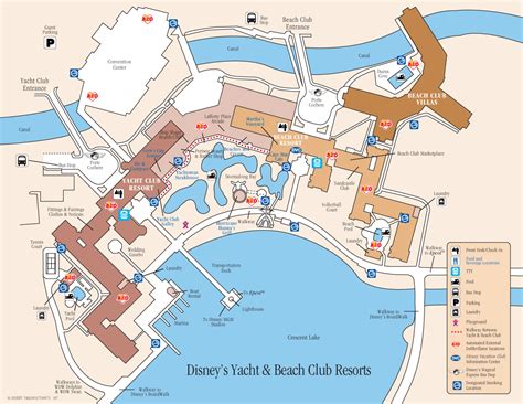 Disney Yacht and Beach Club Resort Map