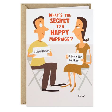 Secret to a Happy Marriage Funny Anniversary Card for Couple - Greeting ...