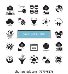 Cloud Computing Icons Stock Vector (Royalty Free) 737975176 | Shutterstock