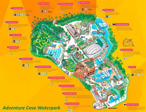 Adventure Cove Waterpark Map | Sentosa, Singapore - Ontheworldmap.com