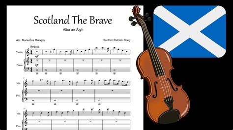 Scotland The Brave Violin (and piano acc.) - Sheet Music - YouTube