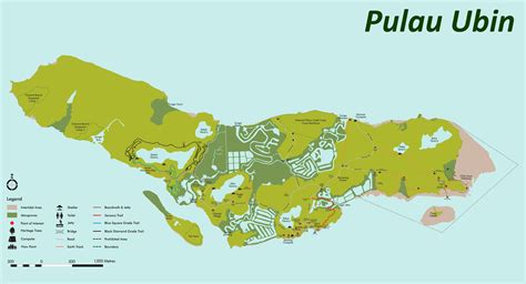 Pulau Ubin Tourist Map | Singapore - Ontheworldmap.com