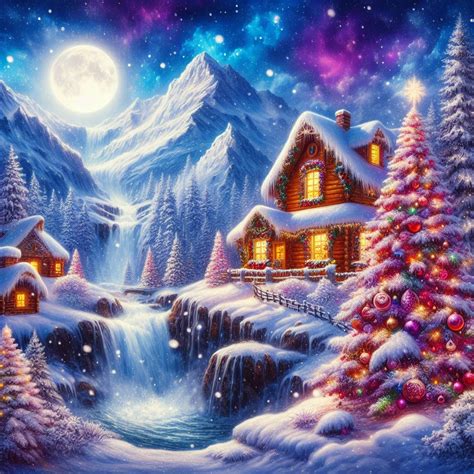 Christmas Village Digital Painting II Art Print – Keep Calm Collection