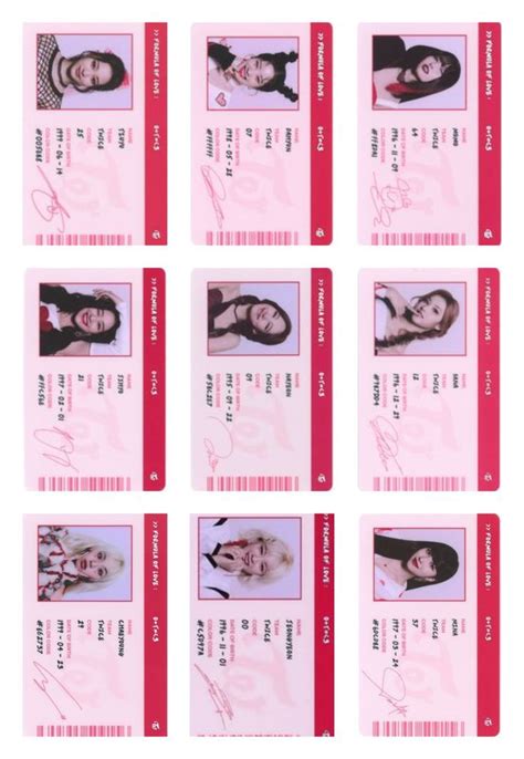 twice id cards in 2022 | I'd card, Color coding, Cards