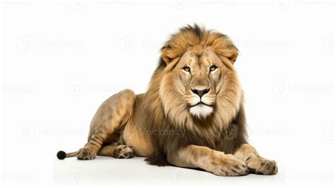 AI Generative a lion isolated on white background 22903316 Stock Photo ...