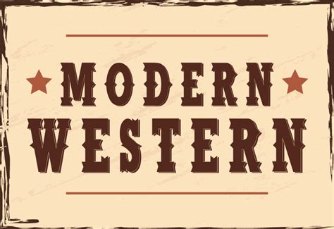 Modern Western Font by GraphicsNinja · Creative Fabrica