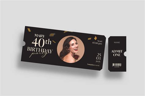 Birthday Party Ticket Template - BrandPacks