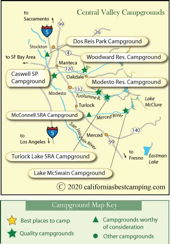 Central Valley Campground Map