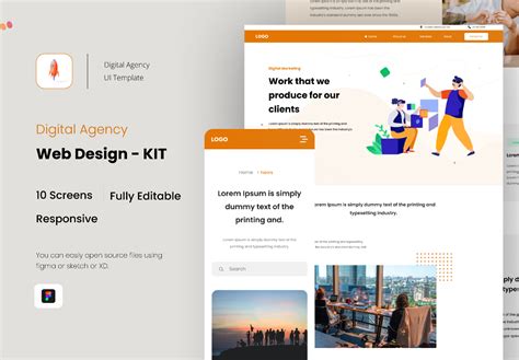 Digital Agency Web Design UI Teplate KIT | Figma