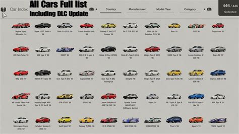 Gran Turismo 7 | All Cars Complete List 446/446 [Include DLC Update ...