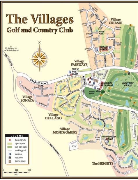 The Villages Printable Golf Course Map