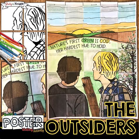 The Outsiders, Collaborative Poster, Writing Activity, "Nothing Gold ...